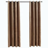 Beige Verdunkelungsvorhänge mit Ösen Baila 140x175cm (2 St.)