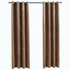 Beige Verdunkelungsvorhänge mit Ringen Baila 140x245cm (2 Stück)