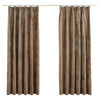 Beige Verdunkelungsvorhänge mit Haken Mihaluta 140x175cm (2 Stück)