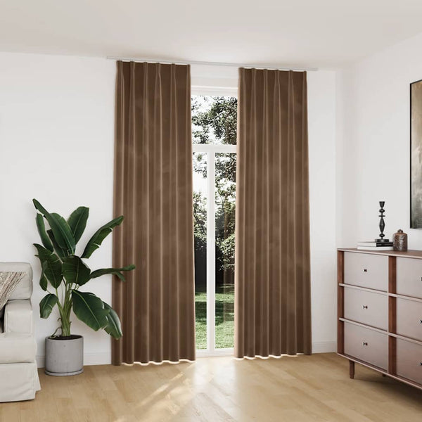 Beige Verdunkelungsvorhänge mit Haken Mihaluta 140x245cm (2 St.)
