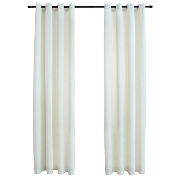 Cremefarbene Verdunkelungsvorhänge mit Ösen Baila 140x175cm (2 St.)