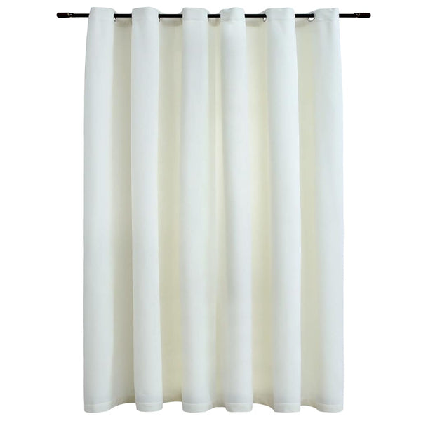Creme Verdunkelungsvorhang Obsitos 290x245cm (Samt mit Metallösen)