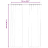 Cremefarbene Verdunkelungsvorhänge mit Haken Mihaluta 140x245cm (2 Stück)