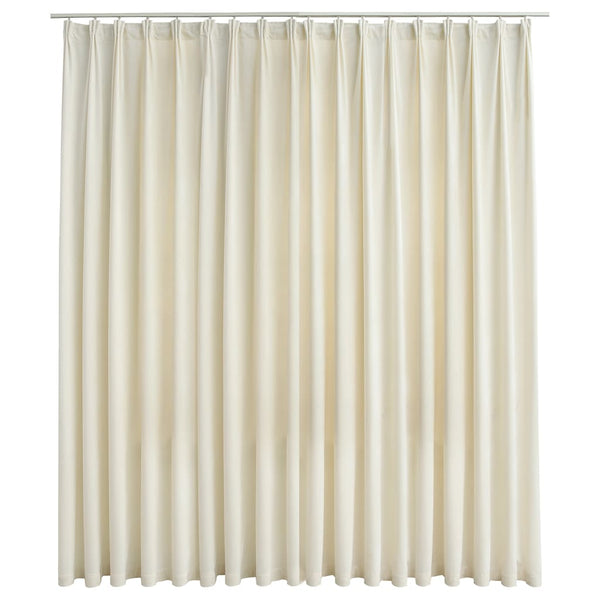 Cremefarbener Verdunkelungsvorhang mit Haken Samt Samie 290x245cm