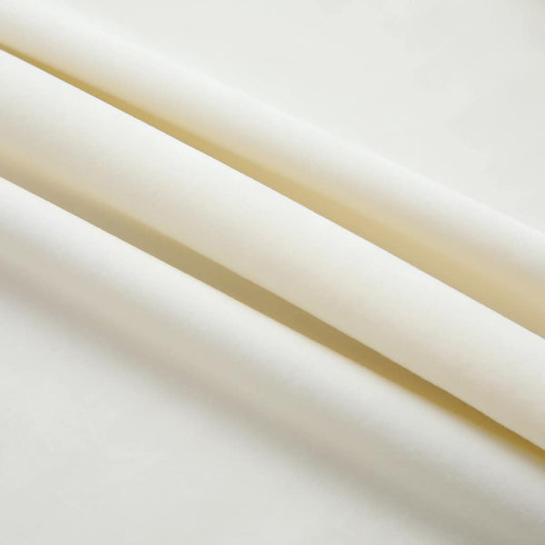 Cremefarbener Verdunkelungsvorhang mit Haken Samt Samie 290x245cm
