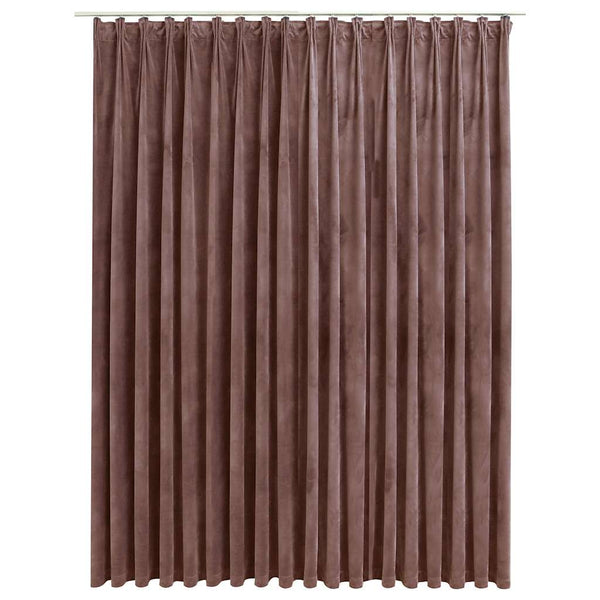 Rosa Verdunklungsvorhang mit Haken Samt im Vintage-Stil Samie 290x245cm