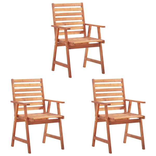 Miclescu Outdoor-Stühle (3 Stück, Akazienholz)