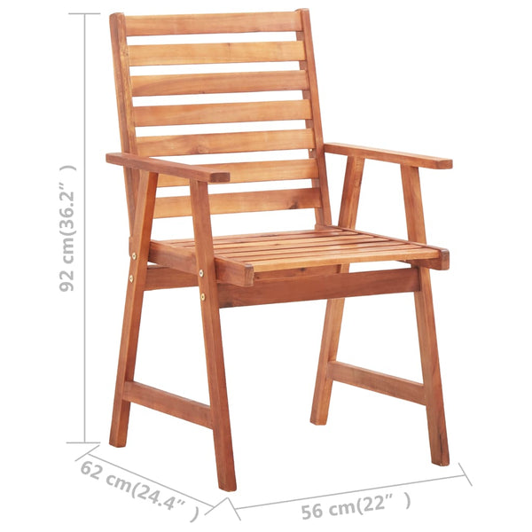 Miclescu Outdoor-Stühle (3 Stück, Akazienholz)