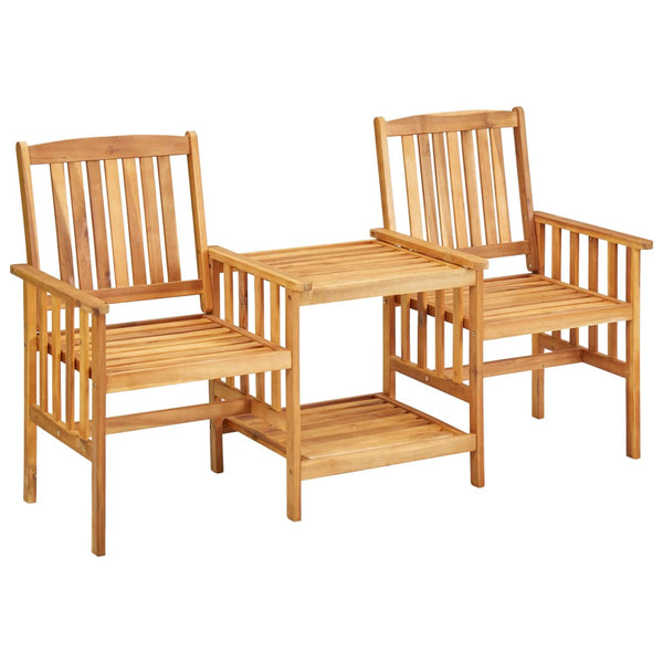 Gartensessel Teetisch Szikora 159x61x92cm (Akazienholz)