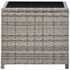 Grauer Couchtisch Briceag 45x45x40cm (Polyrattan und Glas)