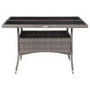 Grauer Gartentisch Chiciu (Polyrattan und Glas)