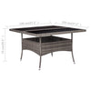 Grauer Gartentisch Chiciu (Polyrattan und Glas)