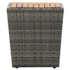 Grauer Teetisch Denzel 41,5x41,5x43cm (Polyrattan und Akazienholz)