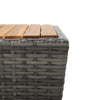 Grauer Teetisch Denzel 41,5x41,5x43cm (Polyrattan und Akazienholz)