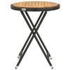Schwarzer Teetisch Nun 60cm (Polyrattan und Akazienholz)