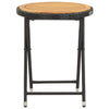 Schwarzer Teetisch Nun 60cm (Polyrattan und Akazienholz)
