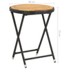 Schwarzer Teetisch Nun 60cm (Polyrattan und Akazienholz)
