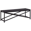 Schwarze Gartenbank Guzin 120cm (Polyrattan)