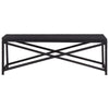 Schwarze Gartenbank Guzin 120cm (Polyrattan)