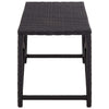 Schwarze Gartenbank Guzin 120cm (Polyrattan)