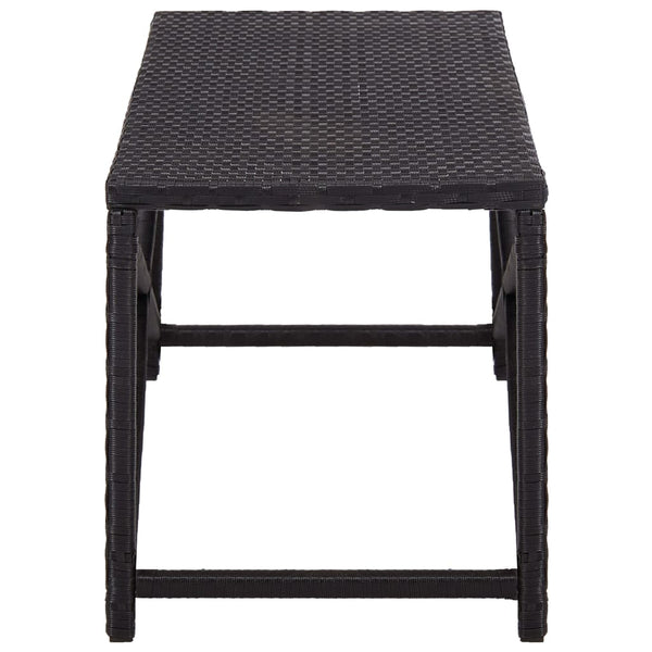Schwarze Gartenbank Guzin 120cm (Polyrattan)