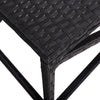 Schwarze Gartenbank Guzin 120cm (Polyrattan)