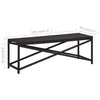 Schwarze Gartenbank Guzin 120cm (Polyrattan)