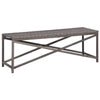 Graue Gartenbank Guzin 120cm (Polyrattan)