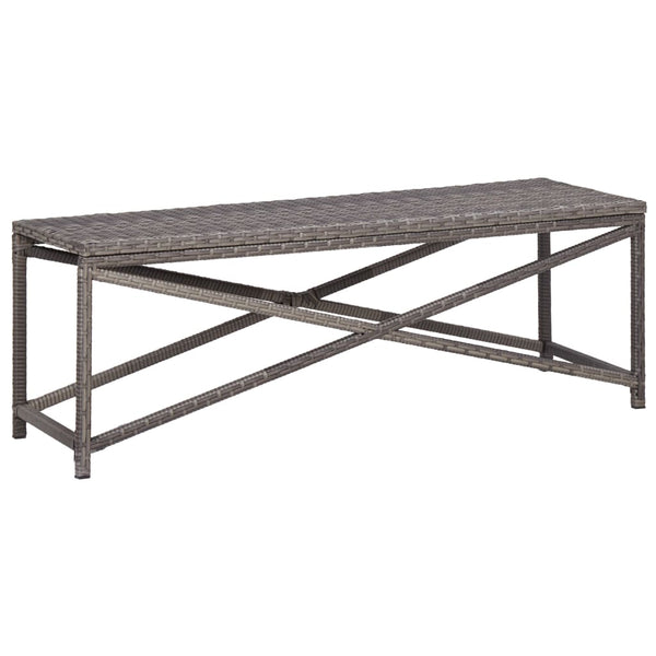 Graue Gartenbank Guzin 120cm (Polyrattan)