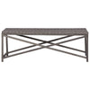 Graue Gartenbank Guzin 120cm (Polyrattan)