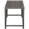 Graue Gartenbank Guzin 120cm (Polyrattan)