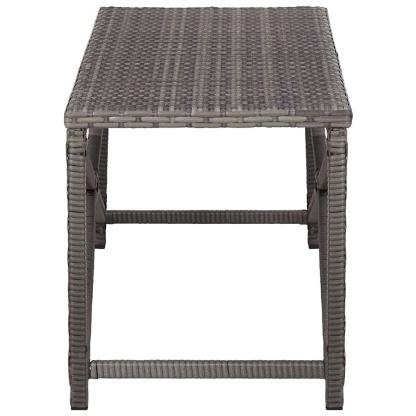 Graue Gartenbank Guzin 120cm (Polyrattan)