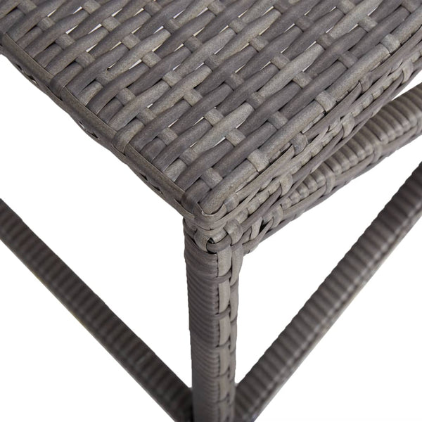 Graue Gartenbank Guzin 120cm (Polyrattan)