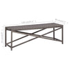 Graue Gartenbank Guzin 120cm (Polyrattan)