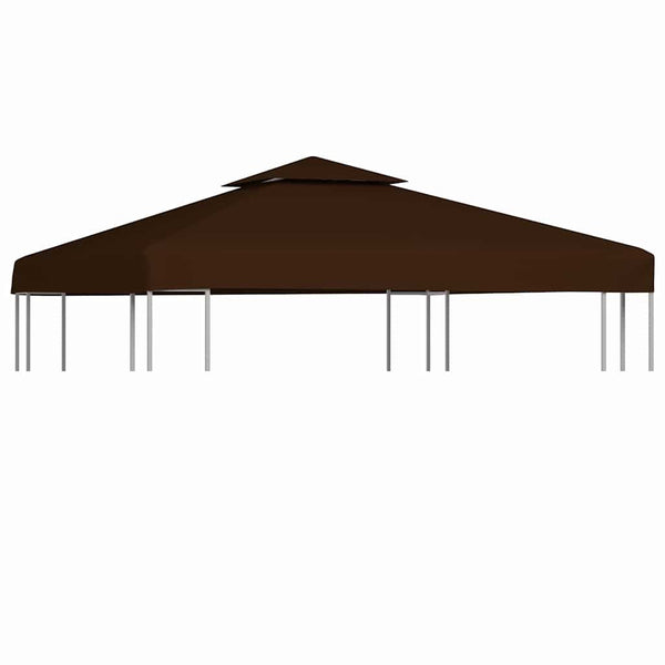 Braunes Pavillondach Cicu 3x3 m (2 Lagen 310 g/m²)