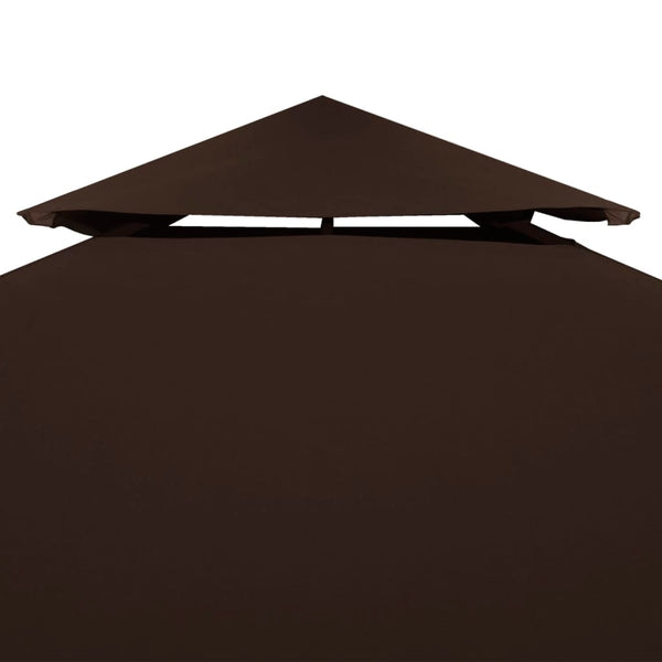 Braunes Pavillondach Cicu 3x3 m (2 Lagen 310 g/m²)