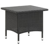 Schwarzer Teetisch Ghircea 50x50x47cm (Polyrattan)