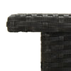 Schwarzer Teetisch Ghircea 50x50x47cm (Polyrattan)