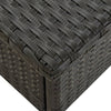 Schwarzer Teetisch Ghircea 50x50x47cm (Polyrattan)
