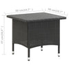 Schwarzer Teetisch Ghircea 50x50x47cm (Polyrattan)