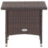 Brauner Teetisch Ghircea 50x50x47cm (Polyrattan)