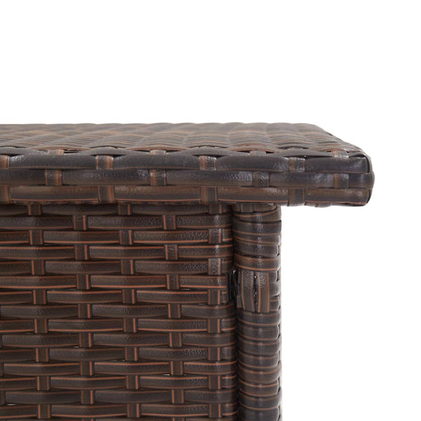 Brauner Teetisch Ghircea 50x50x47cm (Polyrattan)
