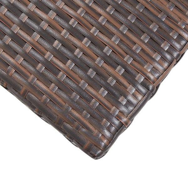 Brauner Teetisch Ghircea 50x50x47cm (Polyrattan)