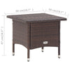 Brauner Teetisch Ghircea 50x50x47cm (Polyrattan)