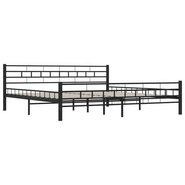 Schwarzer Bettrahmen Ilieta 200x200cm (Stahl)