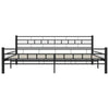 Schwarzer Bettrahmen Ilieta 200x200cm (Stahl)
