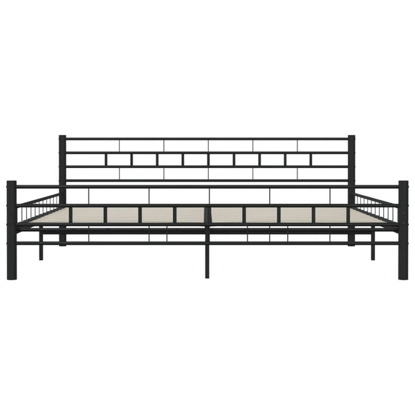 Schwarzer Bettrahmen Ilieta 200x200cm (Stahl)