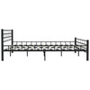 Schwarzer Bettrahmen Ilieta 200x200cm (Stahl)