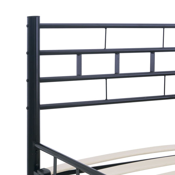 Schwarzer Bettrahmen Ilieta 200x200cm (Stahl)