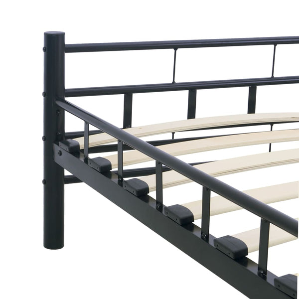 Schwarzer Bettrahmen Ilieta 200x200cm (Stahl)